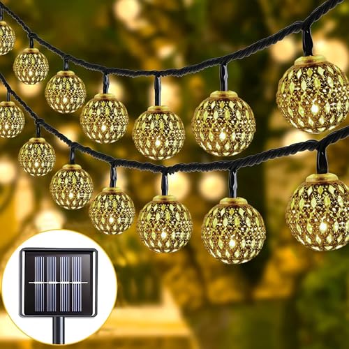 Led lichterkette Marokkanische 7m, 50 LEDs mit 8 Modi, IP65 Wasserdichte Solar Gartenbeleuchtung für Balkon, Terrasse, Hochzeit & Party Dekoration, Solarbetriebene Gartenlampen für Außenbereich Led lichterkette Marokkanische 7m, 50 LEDs mit 8 Modi, IP65 Wasserdichte Solar Gartenbeleuchtung für Balkon, Terrasse, Hochzeit & Party Dekoration, Solarbetriebene Gartenlampen für Außenbereich von Probuk