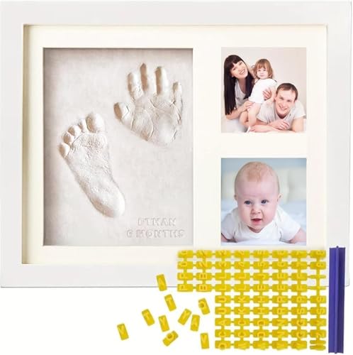 Probuk Baby Handabdruck und Fußabdruck Set, Gipsabdruck Set für Neugeborene, Hand und Fußabdruck für Babys, Fotoalbum für Baby Hand- & Fußabdrücke, Babyparty Deko, Kinderzimmer Erinnerungsset Probuk Baby Handabdruck und Fußabdruck Set, Gipsabdruck Set für Neugeborene, Hand und Fußabdruck für Babys, Fotoalbum für Baby Hand- & Fußabdrücke, Babyparty Deko, Kinderzimmer Erinnerungsset von Probuk