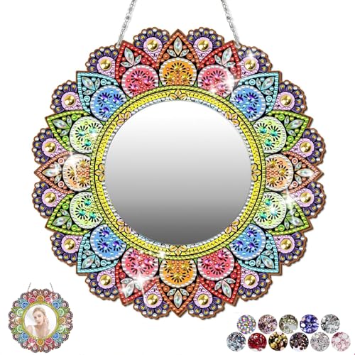 Probuk Diamond Painting Spiegel Bastelset für Mädchen 6-12 Jahre, DIY Kosmetikspiegel mit Mandala-Motiv & Glitzer-Effekt, Kreatives Geburtstagsgeschenk, Mitgebsel für Kinder Probuk Diamond Painting Spiegel Bastelset für Mädchen 6-12 Jahre, DIY Kosmetikspiegel mit Mandala-Motiv & Glitzer-Effekt, Kreatives Geburtstagsgeschenk, Mitgebsel für Kinder von Probuk
