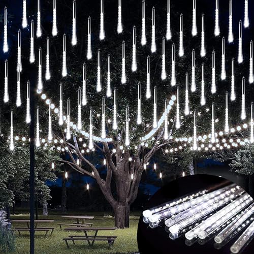 Probuk Weihnachtsbeleuchtung Außen, 8 Röhren 192 LED Meteorschauer Regen Lichter, Wasserdichte Regen Lichterkette Außen, Weihnachtsdeko Aussen für Weihnachten Hochzeit Garten Bäume Deko, Weiß Probuk Weihnachtsbeleuchtung Außen, 8 Röhren 192 LED Meteorschauer Regen Lichter, Wasserdichte Regen Lichterkette Außen, Weihnachtsdeko Aussen für Weihnachten Hochzeit Garten Bäume Deko, Weiß von Probuk
