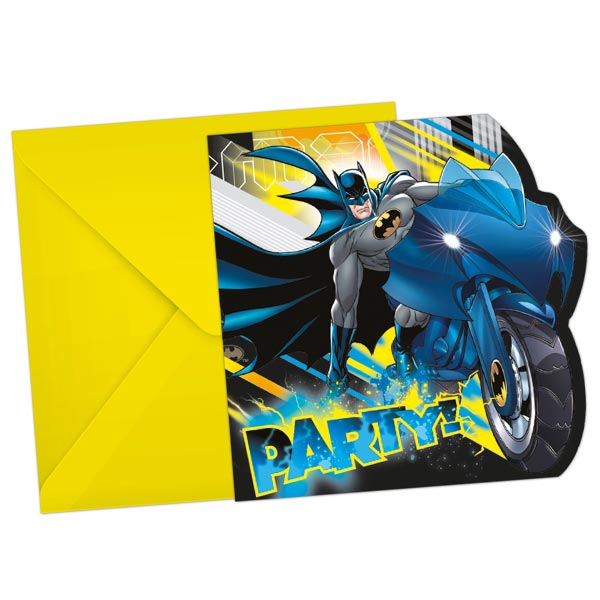6 Batman Einladungen für Kindergeburtstag inkl. Umschläge 6 Batman Einladungen für Kindergeburtstag inkl. Umschläge von Procos