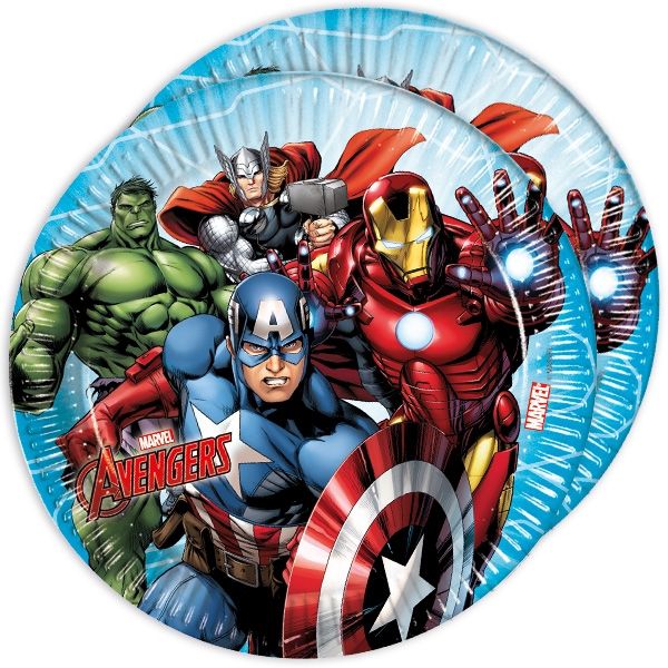 Avengers Partyteller im 8er Pack, Ø 22,5cm von Procos