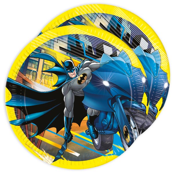 Batman Partyteller, 8 Stück, Ø 22,5cm Batman Partyteller, 8 Stück, Ø 22,5cm von Procos