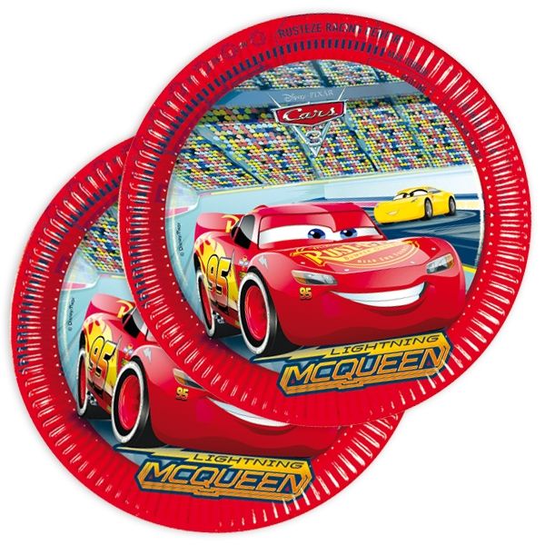 Cars 3 Partyteller aus Pappe im 8er Pack, Teller mit Rennwagen, 23cm Cars 3 Partyteller aus Pappe im 8er Pack, Teller mit Rennwagen, 23cm von Procos