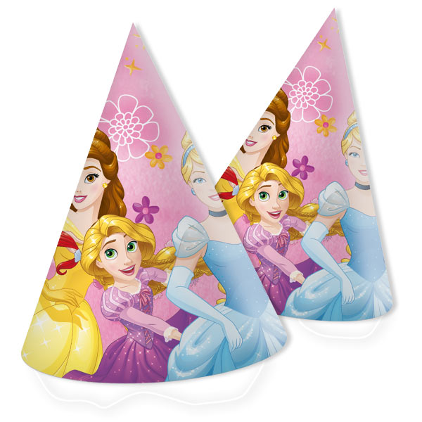 Disney Princess Partyhütchen, 6er Pack, Prinzessin Party von Procos