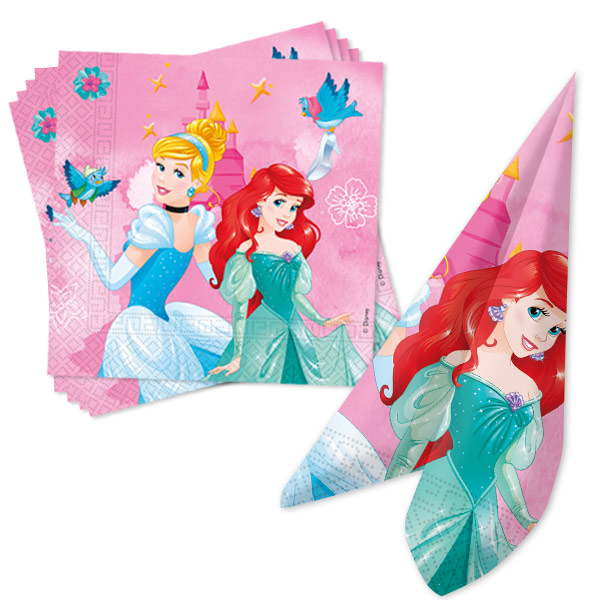 Disney Princess Servietten, 33x33cm, 20 Stück, Geburtstag Prinzessinnen Disney Princess Servietten, 33x33cm, 20 Stück, Geburtstag Prinzessinnen von Procos