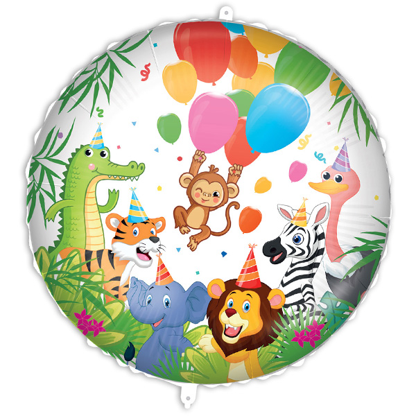 Dschungelparty Folienballon, heliumgeeignet, Ø 35cm, Kindergeburtstag Dschungel Dschungelparty Folienballon, heliumgeeignet, Ø 35cm, Kindergeburtstag Dschungel von Procos