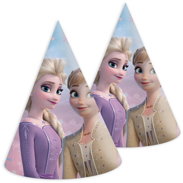 Frozen 2 Wind Spirit Partyhüte im 6er Pack, Pappe, 16cm x Ø 11cm von Procos