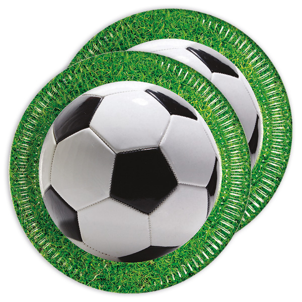Fußball Partyteller, 8 Stück, 22,5 cm Fußball Partyteller, 8 Stück, 22,5 cm von Procos