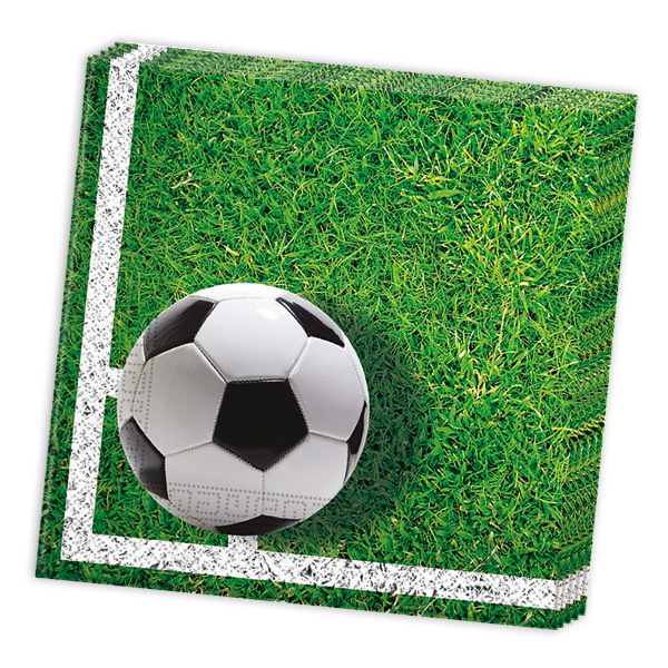 Fußball Servietten, 20 Stk, 33cm x 33cm Fußball Servietten, 20 Stk, 33cm x 33cm von Procos