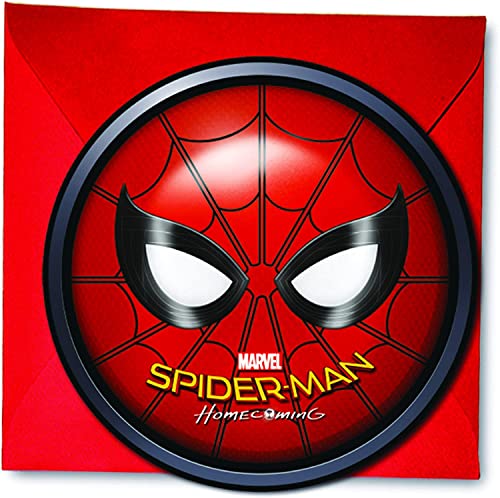 Spiderman Heimkehr die cut Party Einladungen & Umschläge (6 Stück) von Marvel