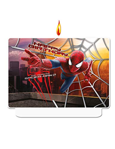 Generique - Spiderman-Kerze Geburtstagskerze The Amazing Spiderman 2 Deko bunt 8x3x10cm Einheitsgröße von Procos