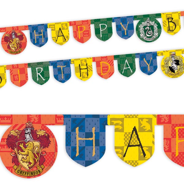 Harry Potter Buchstabenkette, 2m lang, Happy Birthday von Procos