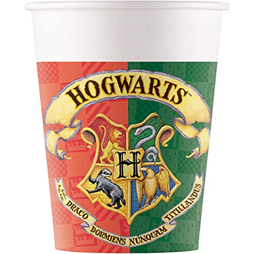 Procos 93506 - Party-Becher Harry Potter, max. Füllmenge 200 ml, 8 Stück, Einwegbecher aus Papier, Kindergeburtstag, Party-Geschirr, FSC® Mix Procos 93506 - Party-Becher Harry Potter, max. Füllmenge 200 ml, 8 Stück, Einwegbecher aus Papier, Kindergeburtstag, Party-Geschirr, FSC® Mix von Procos