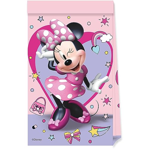 Procos Folat 93836P Kleine Tüten FSC Minnie Mouse-4 Stück, Mehrfarben, S von Procos