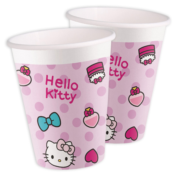 Partybecher Hello Kitty im 8er Pack, 200ml von Procos