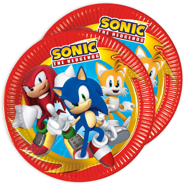 Partyteller Sonic the Hedgehog im 8er Pack, Ø 23cm, Sonic Tischdeko Partyteller Sonic the Hedgehog im 8er Pack, Ø 23cm, Sonic Tischdeko von Procos