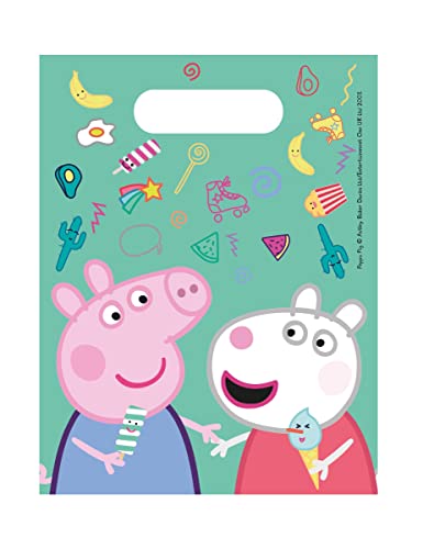 Peppa pig 15214 Peppa Wutz Partytüte, Cartoon, Multi, 6 count (Pack of 1) von Procos