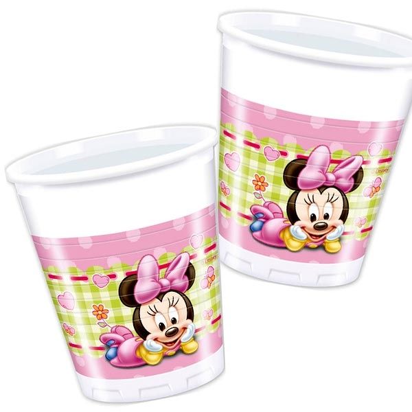 Plastikbecher Minnie Baby, super-süße Partybecher für Mädchen, 8 Stk. von Procos