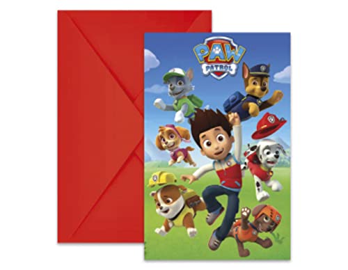Procos,81370,PR89441 AA8Einladungen inPaw Patrol Umschlag,einsatzbereit, 6 Stück Procos,81370,PR89441 AA8Einladungen inPaw Patrol Umschlag,einsatzbereit, 6 Stück von Procos
