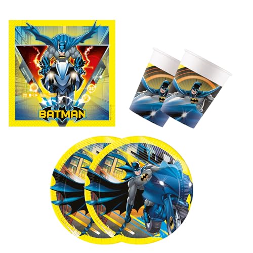 Procos 10137430 - Partyset S Batman Rogue Rage, 52-teiliges Set, 16 Teller, 16 Becher, 20 Servietten, Einweggeschirr, Partygeschirr, Tischdekoration, Marvel Procos 10137430 - Partyset S Batman Rogue Rage, 52-teiliges Set, 16 Teller, 16 Becher, 20 Servietten, Einweggeschirr, Partygeschirr, Tischdekoration, Marvel von Procos
