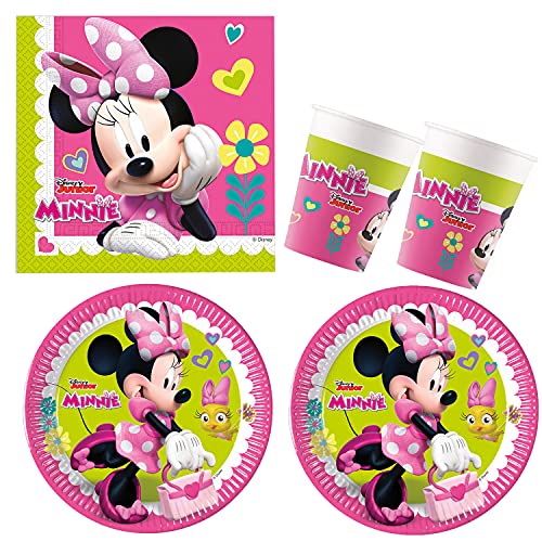 Procos 10210592 - Partyset S Disney Minnie Happy Helpers, 52-teiliges Set, 16 Teller, 16 Becher, 20 Servietten, Einweggeschirr, Partygeschirr, Tischdekoration Procos 10210592 - Partyset S Disney Minnie Happy Helpers, 52-teiliges Set, 16 Teller, 16 Becher, 20 Servietten, Einweggeschirr, Partygeschirr, Tischdekoration von Procos