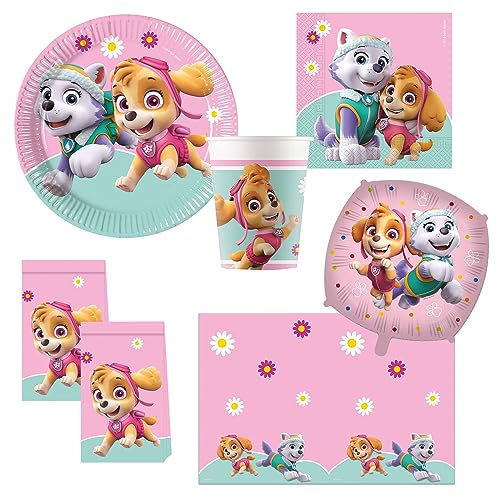 Procos 10215312DY - Party Set Skye und Everest, 46-teiliges Einweggeschirr für Kindergeburtstag und Mottoparty, Tischdeko, unbekannt Procos 10215312DY - Party Set Skye und Everest, 46-teiliges Einweggeschirr für Kindergeburtstag und Mottoparty, Tischdeko, unbekannt von Procos