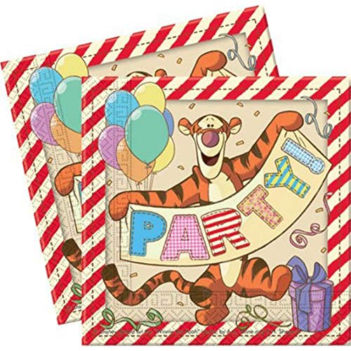 Procos 80499 Papierservietten Winnie Alphabet, Mehrfarbig, 20 Stück von Procos