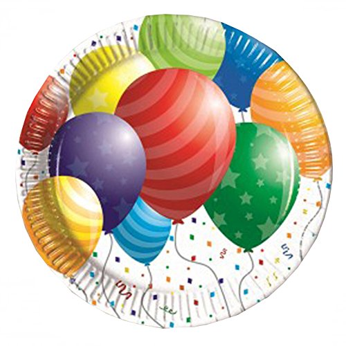 Procos 86875 Partygeschirr Balloons, Teller, One Size von Procos