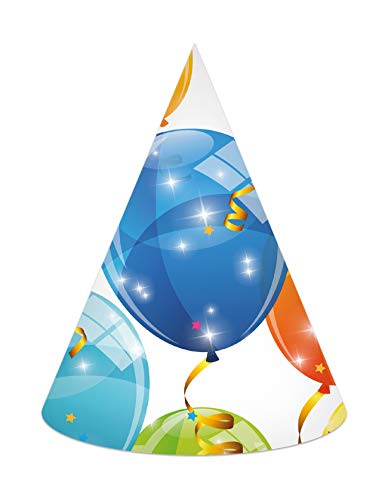Procos 88157 - Partyhut, Sparkling Balloons, 6 Stück, Kopfbedeckung, Geburtstag, Partydekoration, Mottoparty Procos 88157 - Partyhut, Sparkling Balloons, 6 Stück, Kopfbedeckung, Geburtstag, Partydekoration, Mottoparty von Procos