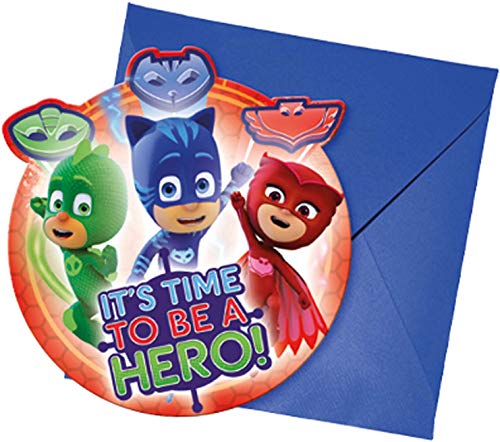 Procos 88635 - Einladungskarten mit Umschlägen PJ Masks, 6 Stück, Kindergeburtstag Procos 88635 - Einladungskarten mit Umschlägen PJ Masks, 6 Stück, Kindergeburtstag von Procos