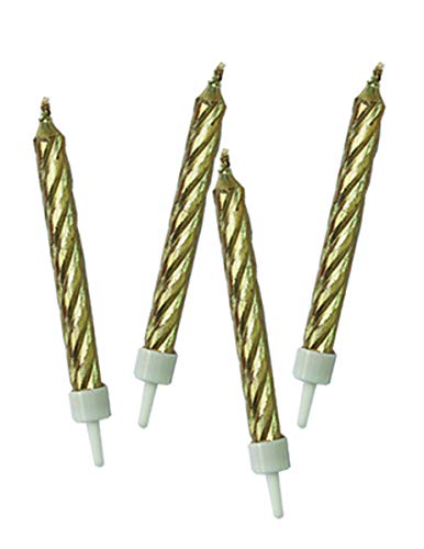 Procos 89173 - Geburtstagskerzen mit Halterung, Gold, 10er Set mit Halter, Tortenkerzen, Geburtstag Procos 89173 - Geburtstagskerzen mit Halterung, Gold, 10er Set mit Halter, Tortenkerzen, Geburtstag von Procos