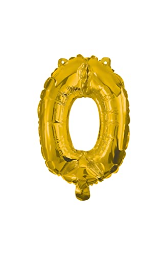 Procos 89651 - Folienballon Zahl 0, Befüllung mit Helium oder Luft, Geburtstag, Dekoration, Party, Jubiläum von Procos