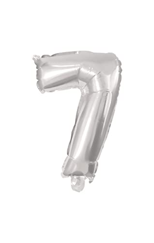 Procos 89804 - Folienballon Zahl 7, Befüllung mit Helium oder Luft, Geburtstag, Dekoration, Party, Jubiläum von Procos