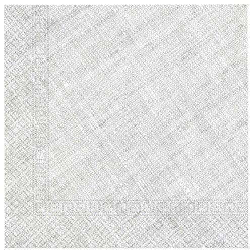 Procos 91501 - Servietten, grau, 33x33cm, 20 Stück, FSC® Mix, kompostierbar, Textil, Geburtstag, Mottoparty von Procos