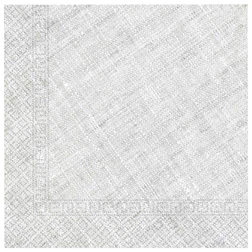 Procos 91501 - Servietten, grau, 33x33cm, 20 Stück, FSC® Mix, kompostierbar, Textil, Geburtstag, Mottoparty von Procos