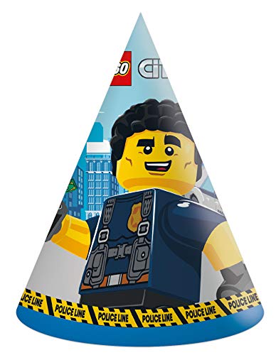 Procos 92252 - Papphüte, Lego Ninja, FSC® Mix, 6 Stück, Kopfbedeckung, Geburtstag, Mottoparty von Procos