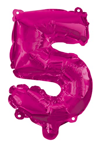 Procos 92491 - Folienballon Zahl, Pink, Größe 95 cm, Helium, Zahlenballon, Geburtstag, Dekoration, Jubiläum, Party von Procos