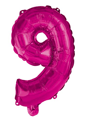 Procos 92495 - Folienballon Zahl, Pink, Größe 95 cm, Helium, Zahlenballon, Geburtstag, Dekoration, Jubiläum, Party von Procos