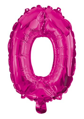 Procos 92496 - Folienballon Zahl, Pink, Größe 95 cm, Helium, Zahlenballon, Geburtstag, Dekoration, Jubiläum, Party von Procos
