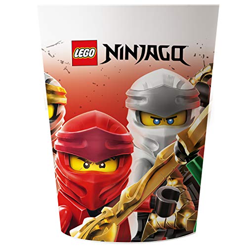 Procos 92856 - Mehrwegbecher Lego Ninjago, 2 Stück, Fassungsvermögen 230 ml, wiederverwendbar, Partygeschirr von Procos