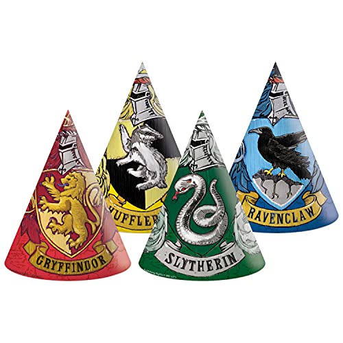 Procos 93372 - Papierhüte Harry Potter, 16x12 cm, FSC® Mix, Kindergeburtstag von Procos