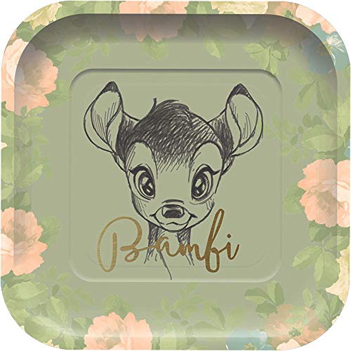 Procos Bambi - Pappteller quadratisch 24 x 24 cm, 8 Stück von Procos