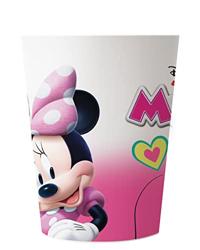Procos - Disney Minnie Junior Kunststoffbecher (200 ml), 8 Stück, rosa, 94241 von Procos