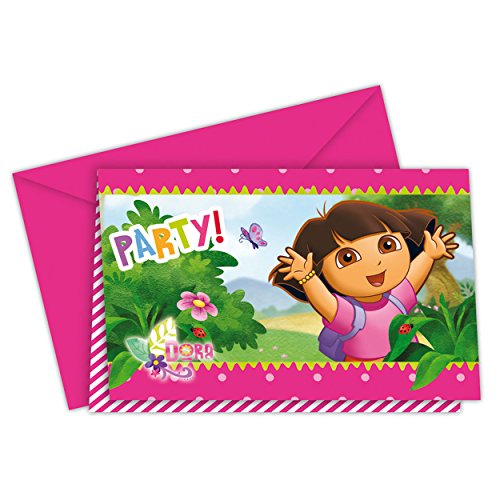 Procos Dora's Adventures Einladungskarten mit Umschlag von Procos