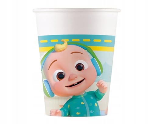 Procos - FSC CoComelon Pappbecher (200 ml), 8 Stück, mehrfarbig, 93509, Bunt von Procos