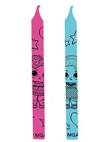 Procos LOL Surprise-Kerzen für Kindergeburtstage 12 Stück blau-rosa 6 cm - Blau Procos LOL Surprise-Kerzen für Kindergeburtstage 12 Stück blau-rosa 6 cm - Blau von Procos