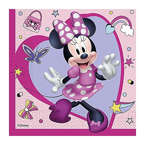 Procos Folat 93832P Servietten FSC Minnie Mouse 33x33cm-20 Stück, Rosa, Mittel von Procos