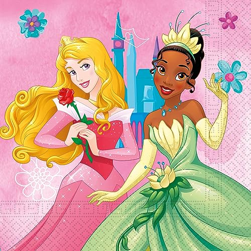 Procos Papierservietten FSC Disney Princess Live Your Story (33 x 33 cm, Doppelschicht), 20 Stück Folat 93849P Servietten 33x33cm-20, Mehrfarbig von Procos