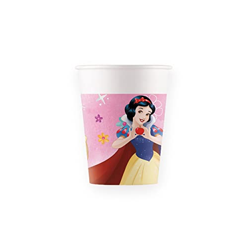 Procos - Pappbecher FSC Disney Princess Live Your Story (200 ml), 8 Stück, mehrfarbig, 93848 von Procos